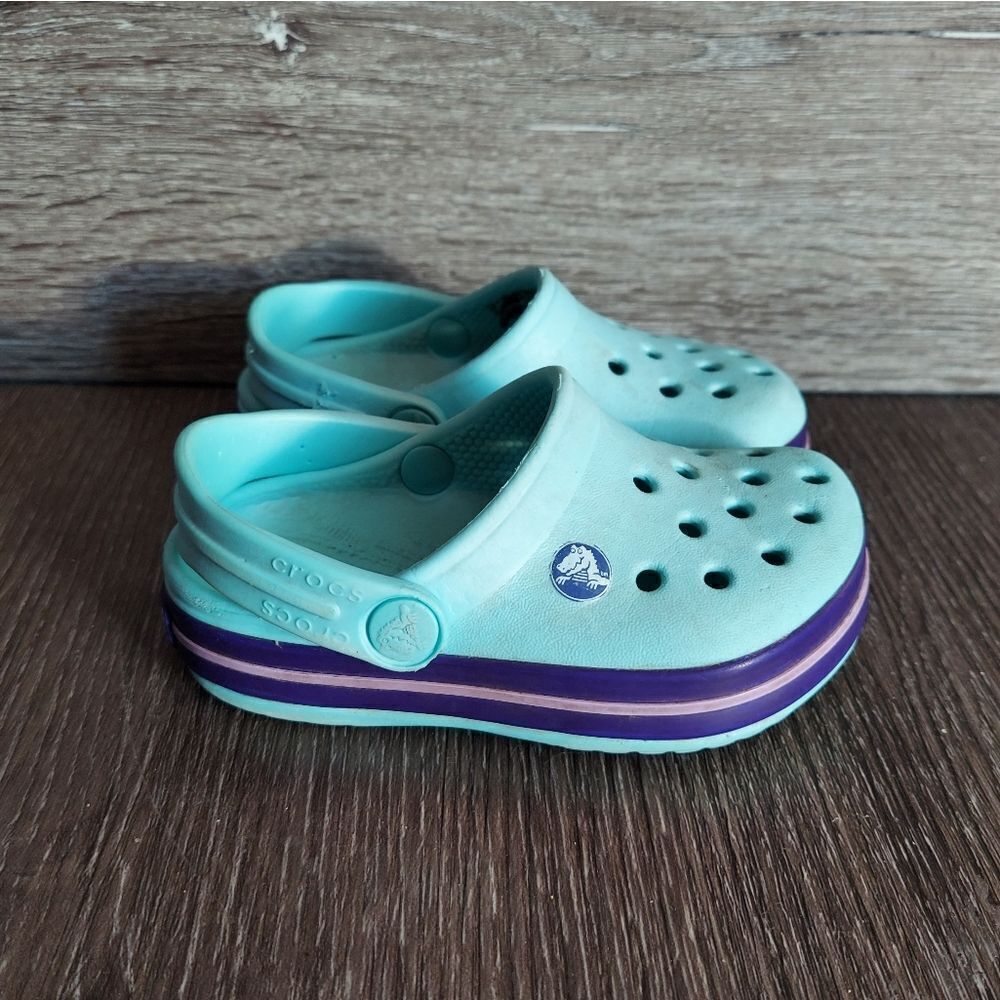 Crocs Crocband Kids Clogs - Ice Blue - Size 5